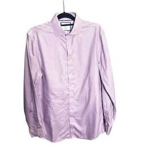 Charles Tyrwhitt Men's Dress Shirt 16 / 35 Lilac  Extra Slim-Fit Spread Collar